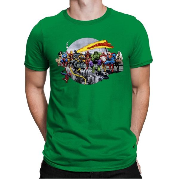 Superheroes Lunch Atop A Skyscraper - Best Seller - Mens Premium Supply - Image 4
