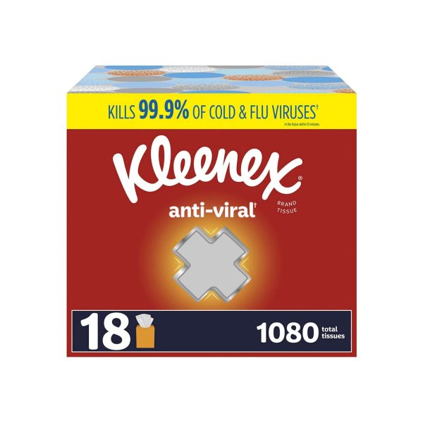 18 Cube Boxes of Kleenex Anti-Viral Facial Tissues
Via Amazon For Discount
