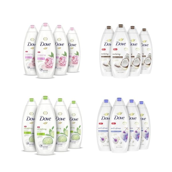 4 Bottles Of Dove Body Wash (4 Variations) Via Amazon For Discount
