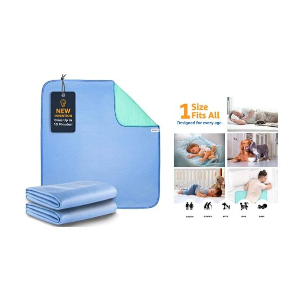 2 Washable Heavy Reusable Bedwetting Incontinence Pads Via Amazon Hot on Sale