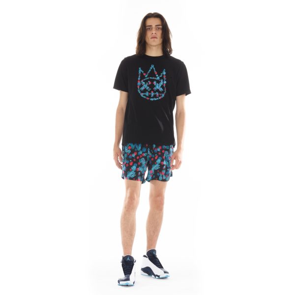 SHORT SLEEVE CREW NECK TEE   MULTI SHIMUCHAN  IN BLACK Online - Image 4