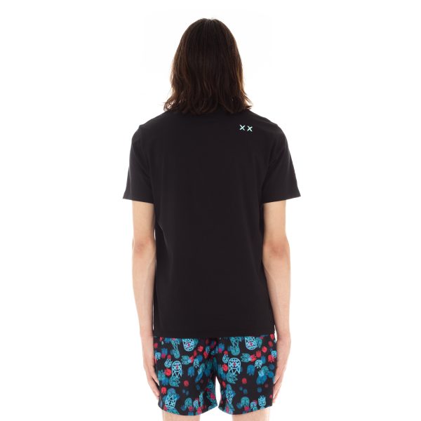 SHORT SLEEVE CREW NECK TEE   MULTI SHIMUCHAN  IN BLACK Online - Image 3