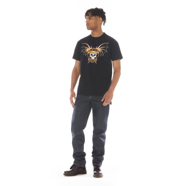 SHORT SLEEVE CREW NECK TEE   LUCKY BAT  IN BLACK For Discount - Image 4
