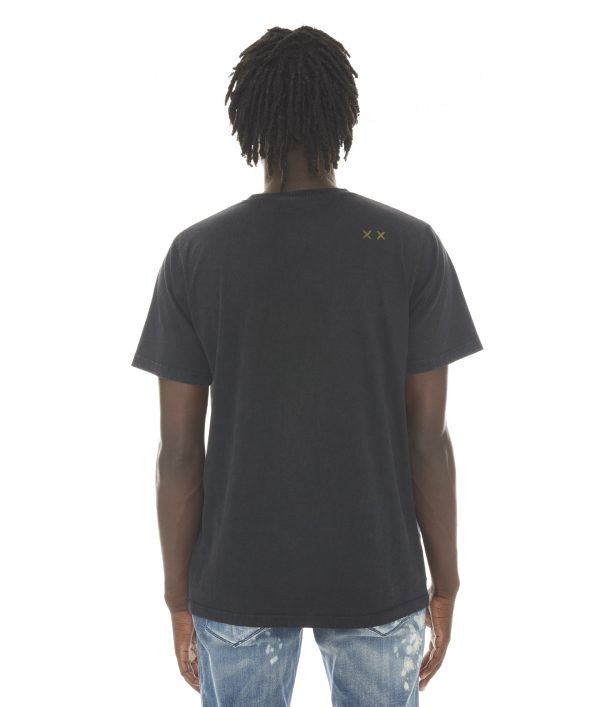 SHORT SLEEVE CREW NECK TEE  ROLLING STONED  IN BLACK AC DC WASH on Sale - Image 2
