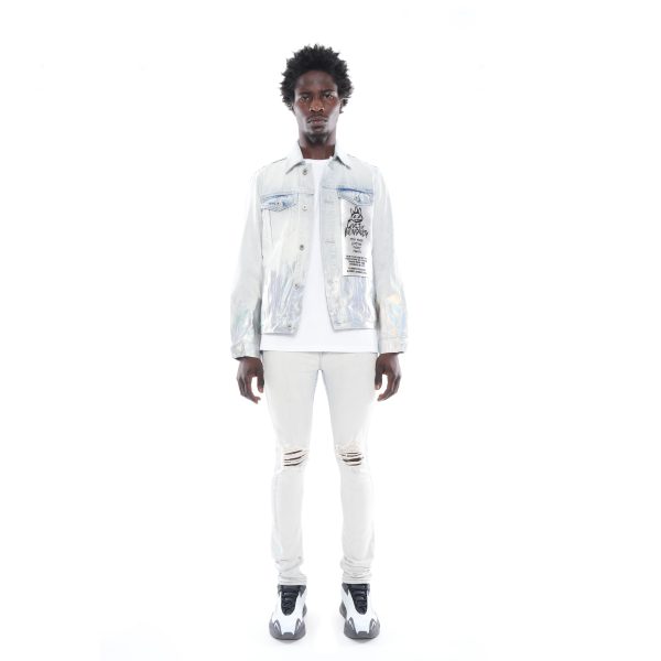 TYPE II DENIM JACKET IN FOIL For Discount - Image 4